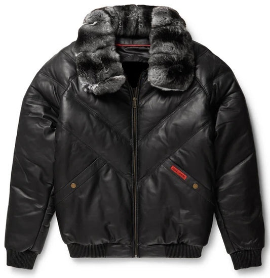 B3 Bomber Pilot Real Shearling Black Sheepskin Leather Jacket SRJ519