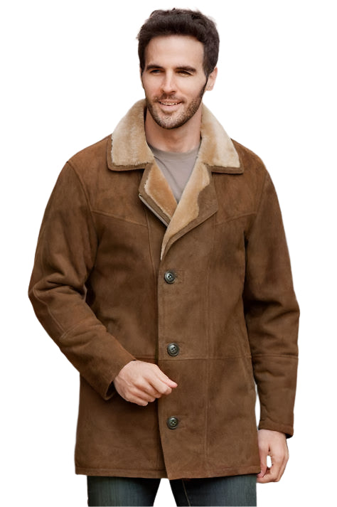 B3 Bomber Pilot Real Leather Jacket Faux Fur Brown Leather Jacket Coat SRJ301