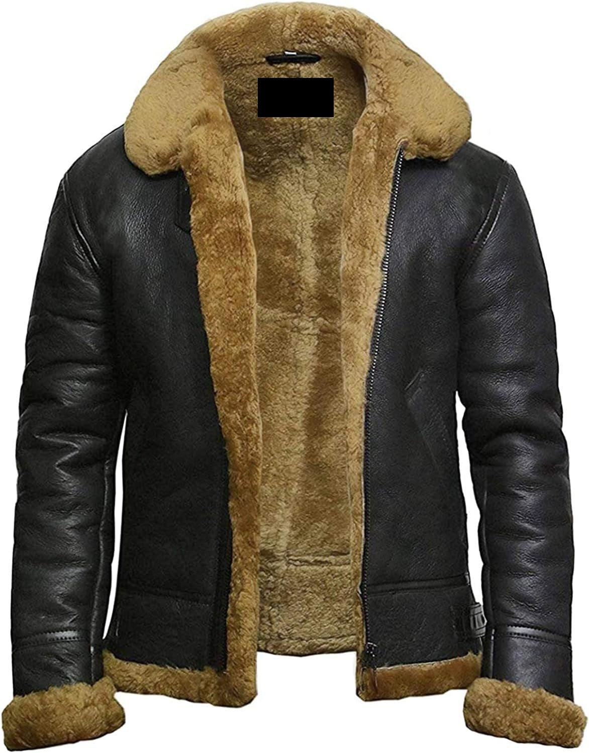 B3 Bomber Pilot Real Shearling Brown Sheepskin Leather Jacket SRJ502