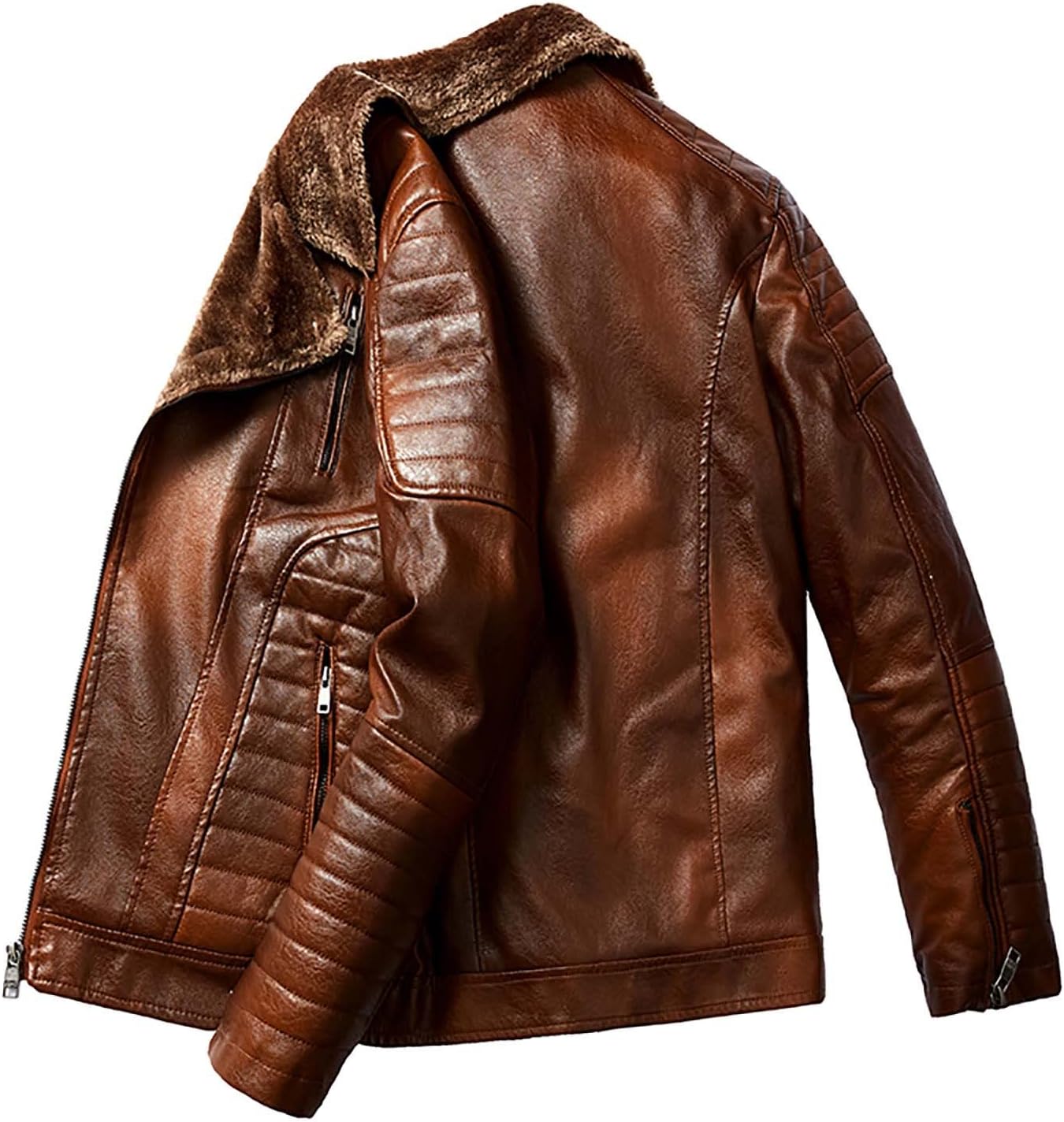 B3 Bomber Pilot Real Shearling Brown Sheepskin Leather Jacket SRJ509